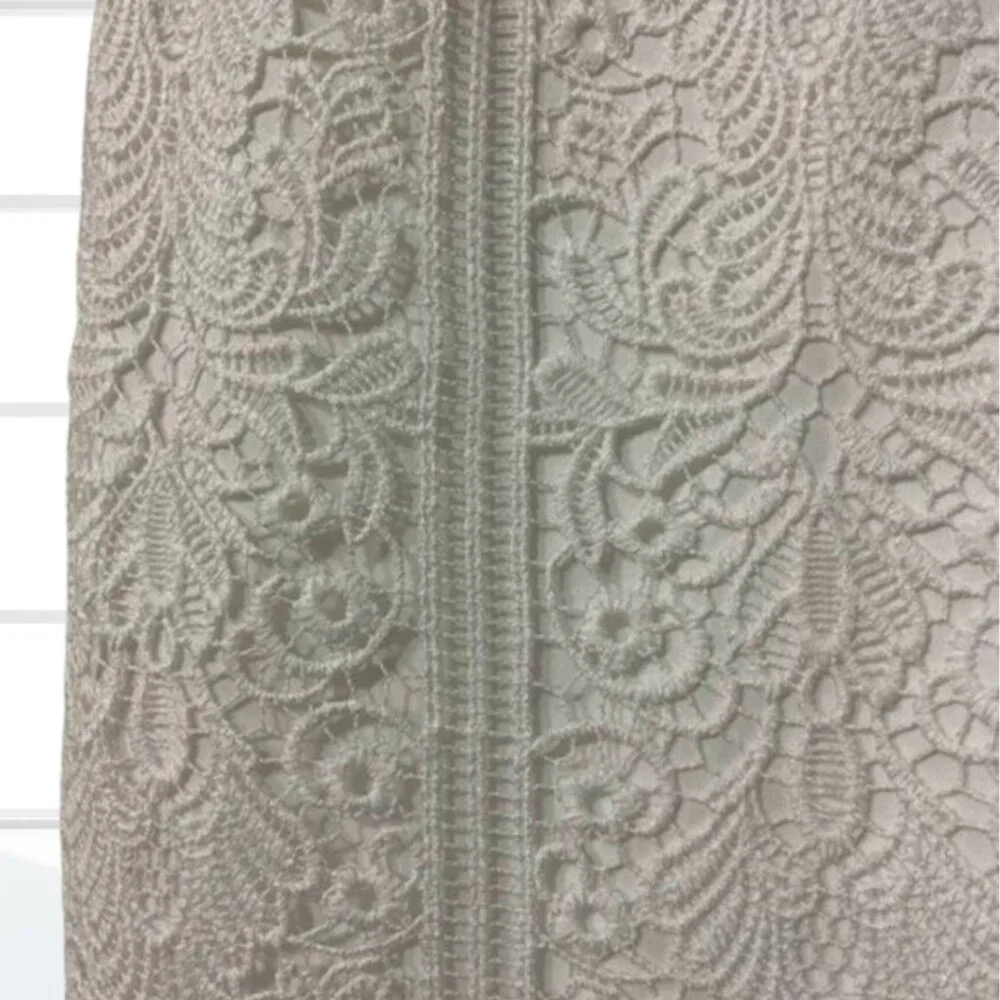 NWT Guess Lace Sweetheart Fit & Flare Dress Size 12 Crochet Mermaid Slip White - Picture 5 of 14